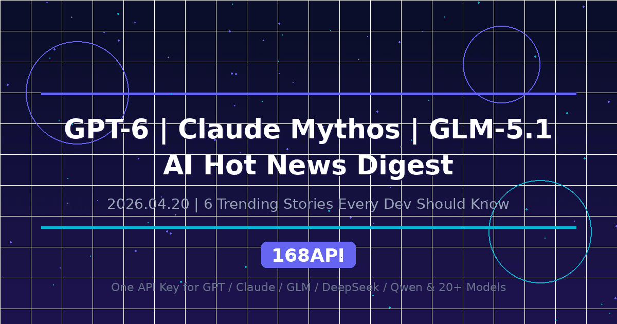 GPT-6蓄势待发、Claude Mythos震撼网安圈、GLM-5.1开源登顶——2026年4月AI圈最热的6件大事