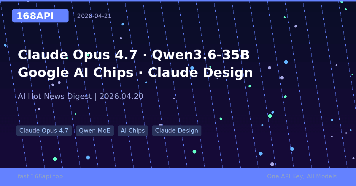 Claude Opus 4.7震撼发布、Qwen3.6刷新本地推理纪录、Google押注AI芯片——2026年4月20日AI热点全解读