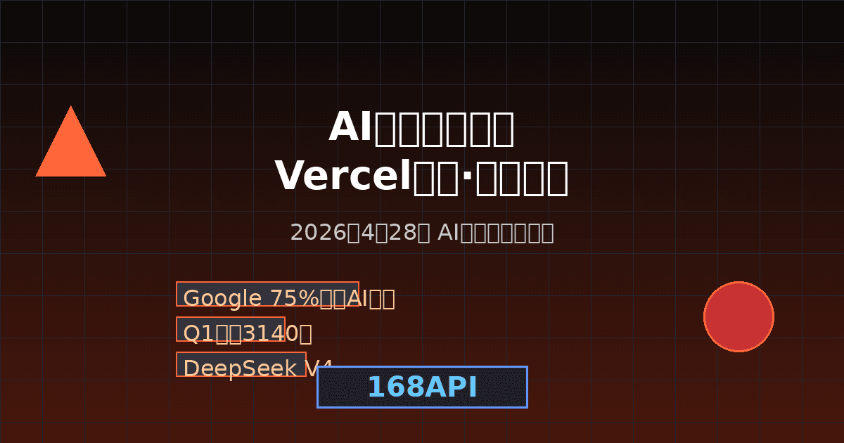 AI安全危机爆发：Vercel被黑、Google 75%代码AI生成、资本单季3140亿美元狂潮——2026年4月28日AI行业震荡全解析